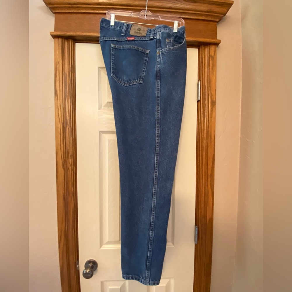 Wrangler Men's Regular Fit Straight Blue Denim Jeans Sz 40x32